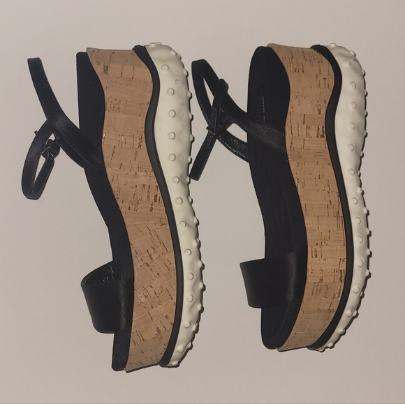 Miu Miu Black Satin Ankle Strap Platform Sandals - Size 5 - Picture 3 of 8